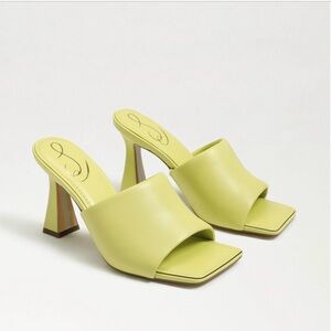 Sam Edelman Carmen Mule Sandal Kiwi Green Slip On Square Toe Size 8.5
